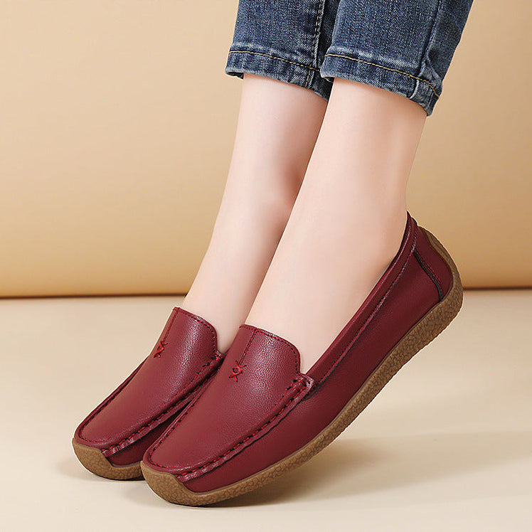 Ivory Moccasin Slip-On Loafers
