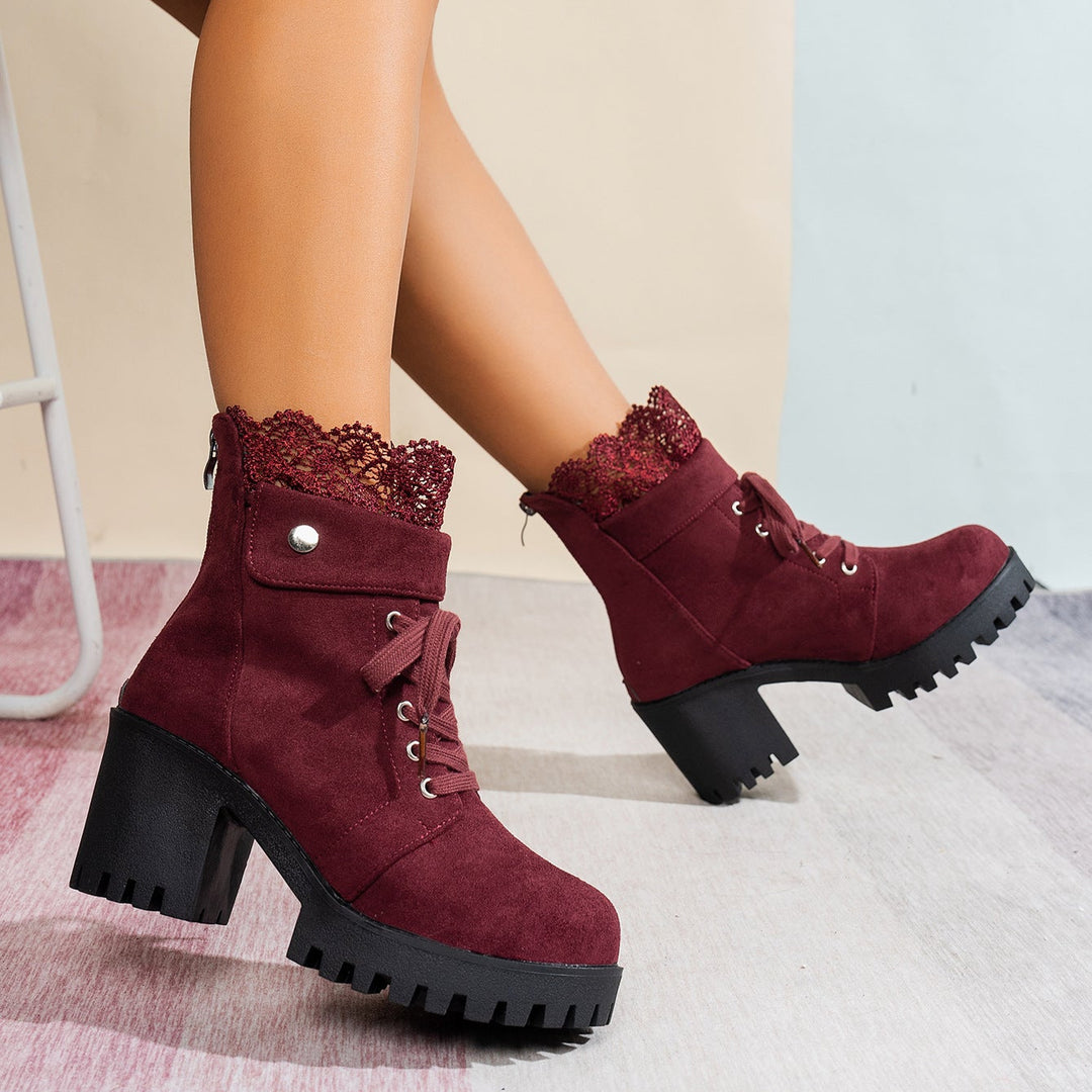 Lace-Up Ankle Boots
