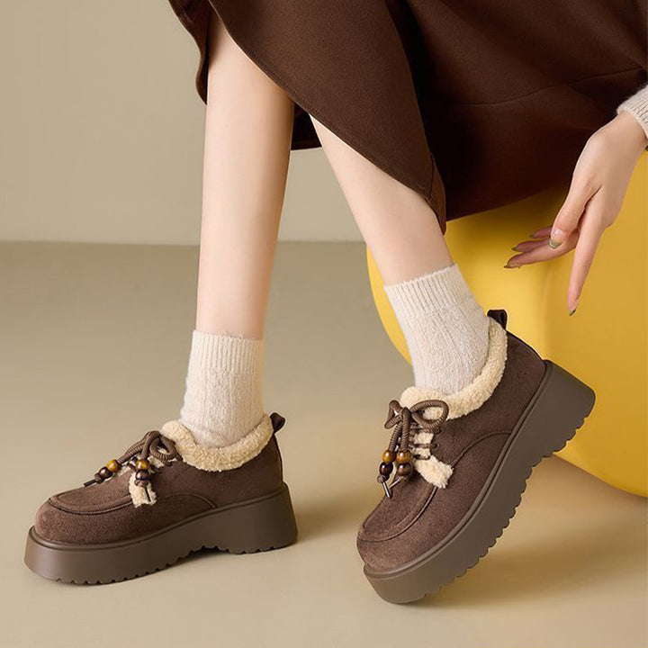 Cozy Fleece-Lined Platform Loafers