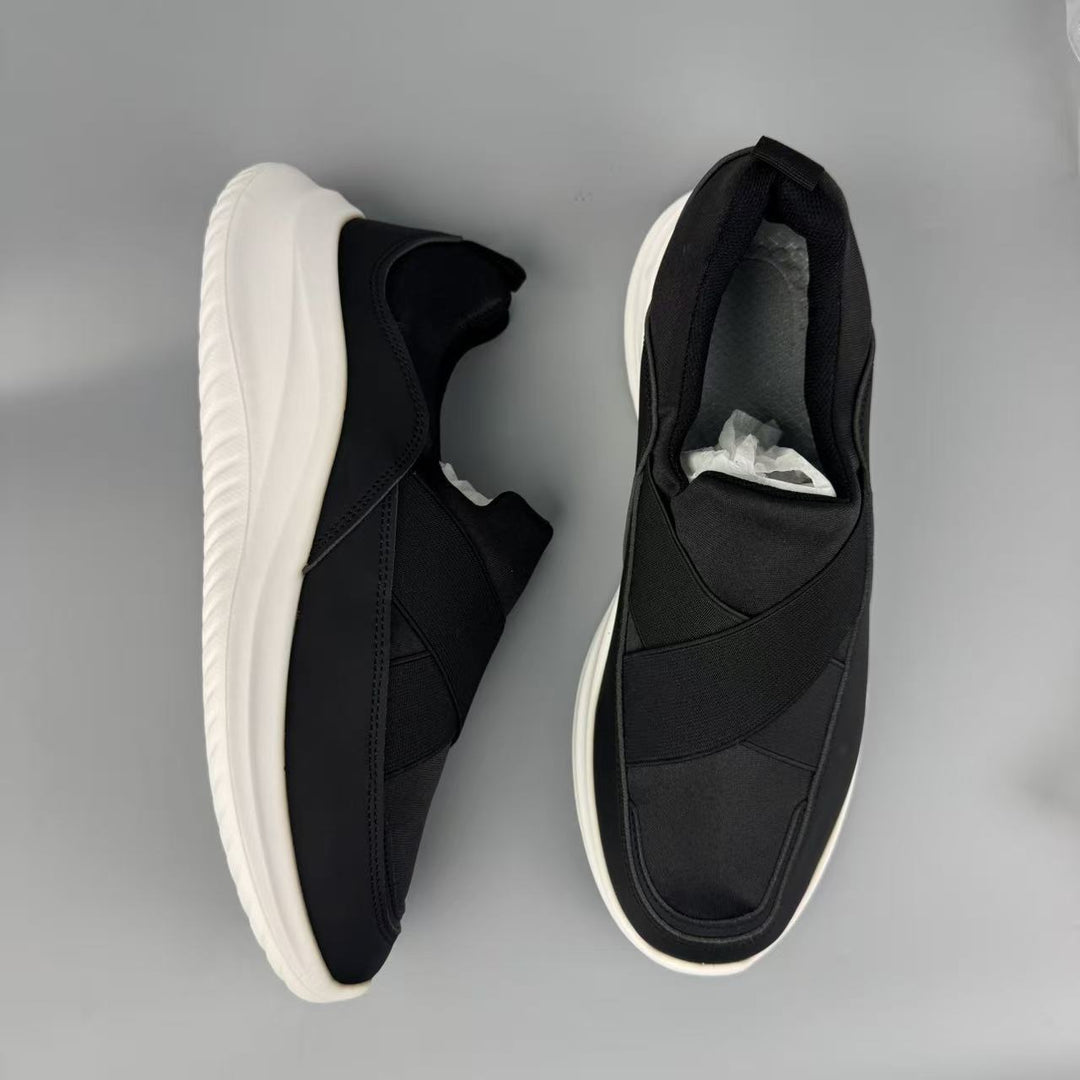 Comfortable Cross Strap Slip-On Walking Sneakers