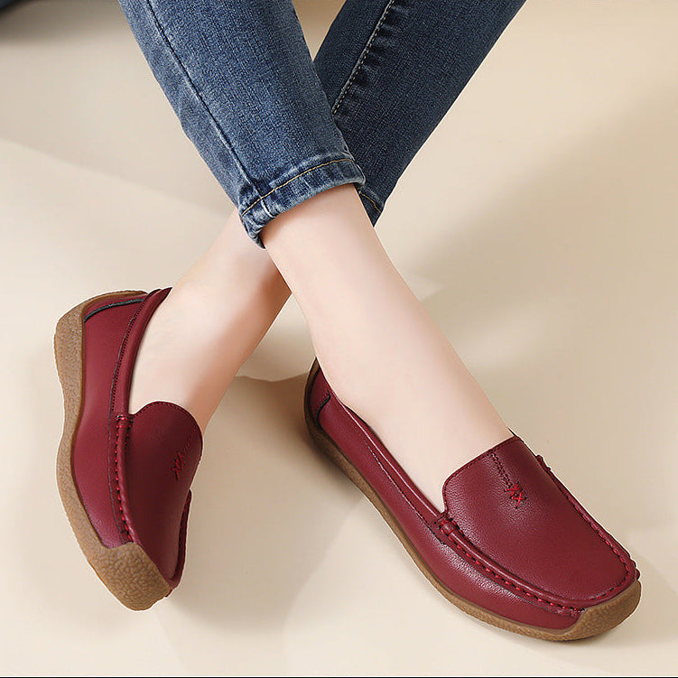 Ivory Moccasin Slip-On Loafers