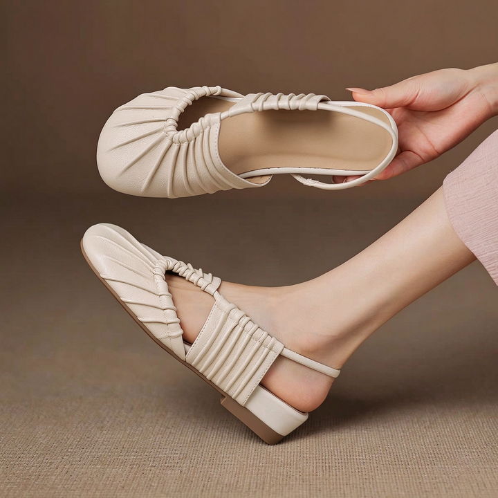 Ruched Ballet Flats