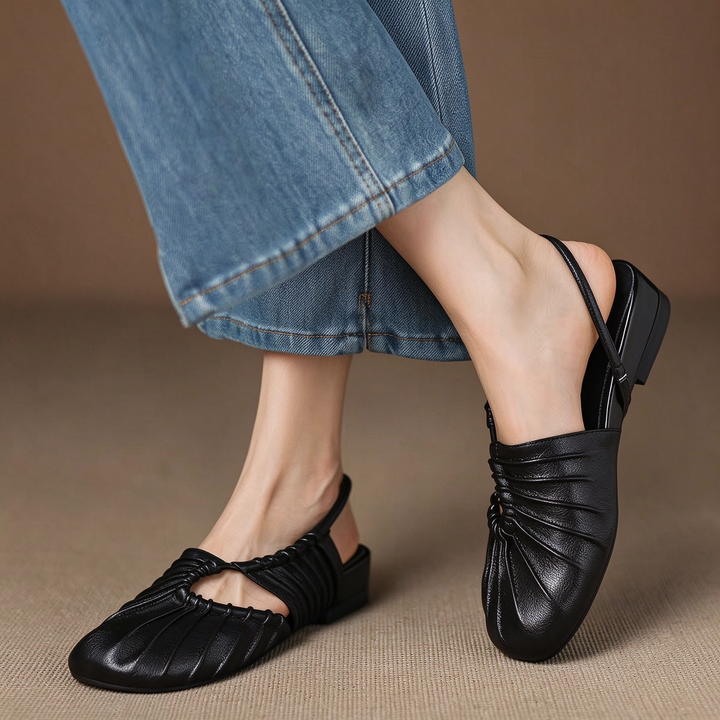 Ruched Ballet Flats