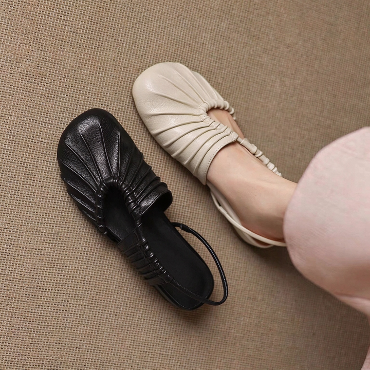 Ruched Ballet Flats