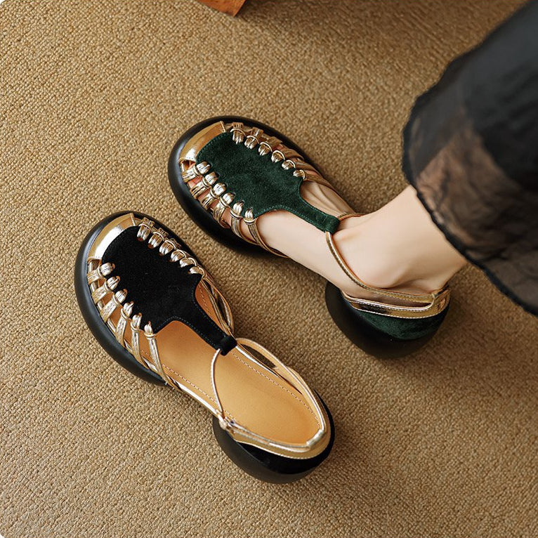 Retro T-Strap Fisherman Sandals