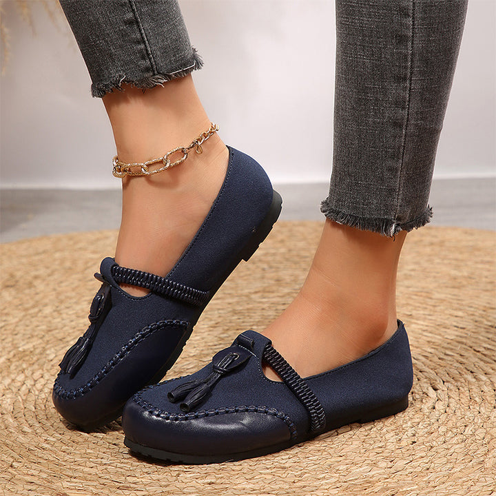 Classic Bow Detail Mary Jane Flat Shoes