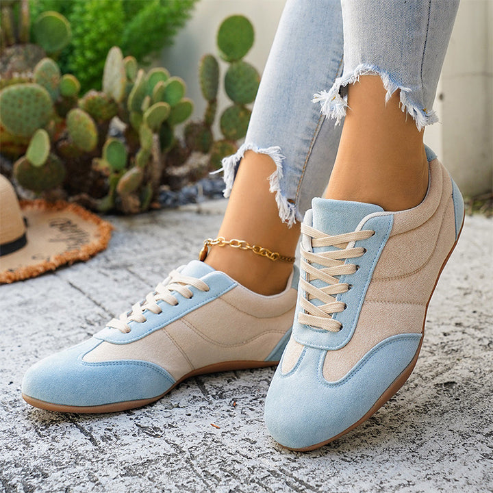 Retro Suede Lace-Up Casual Sneakers