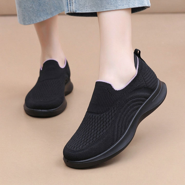 Breathable Knit Slip-On Walking Sneakers
