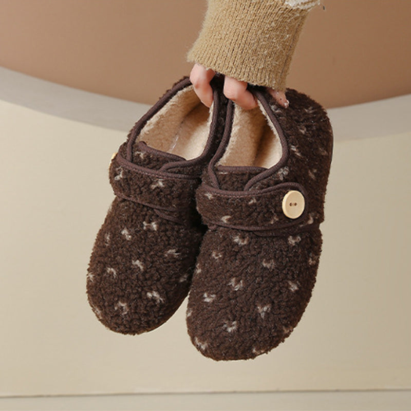 Cozy Leopard Print Fleece Slip-On Shoes