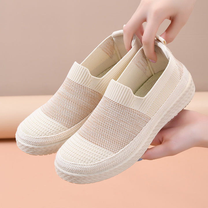 Breathable Knit Slip-On Walking Shoes