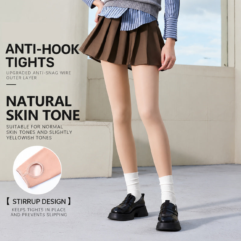 Fleece-Lined Fake Translucent Tights