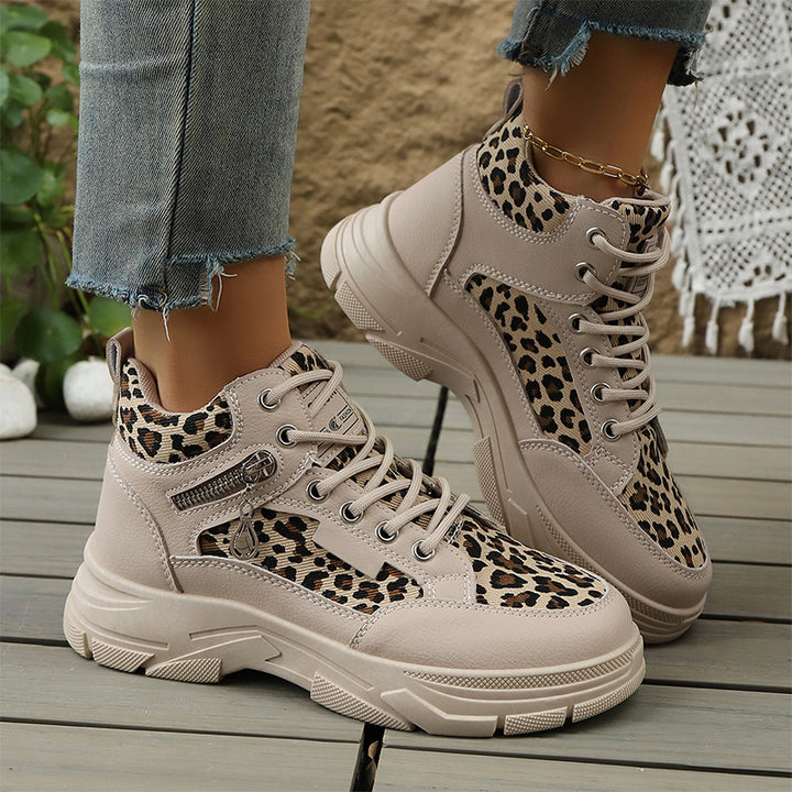 Leopard Print Platform Sneakers