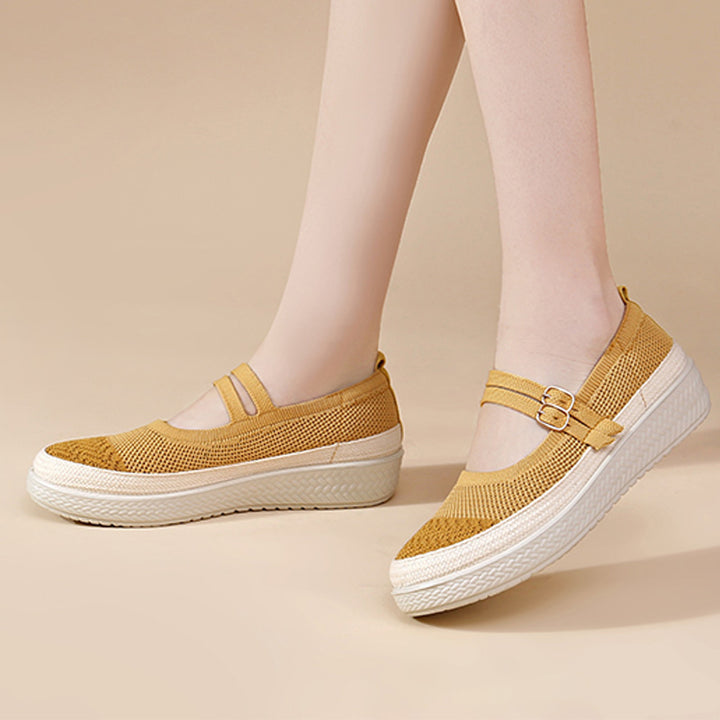 Breathable Knit Mary Jane Walking Shoes