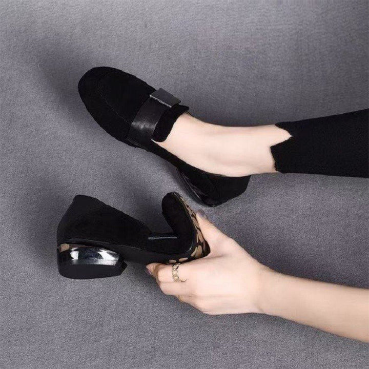 Classic Suede Low Heel Loafers