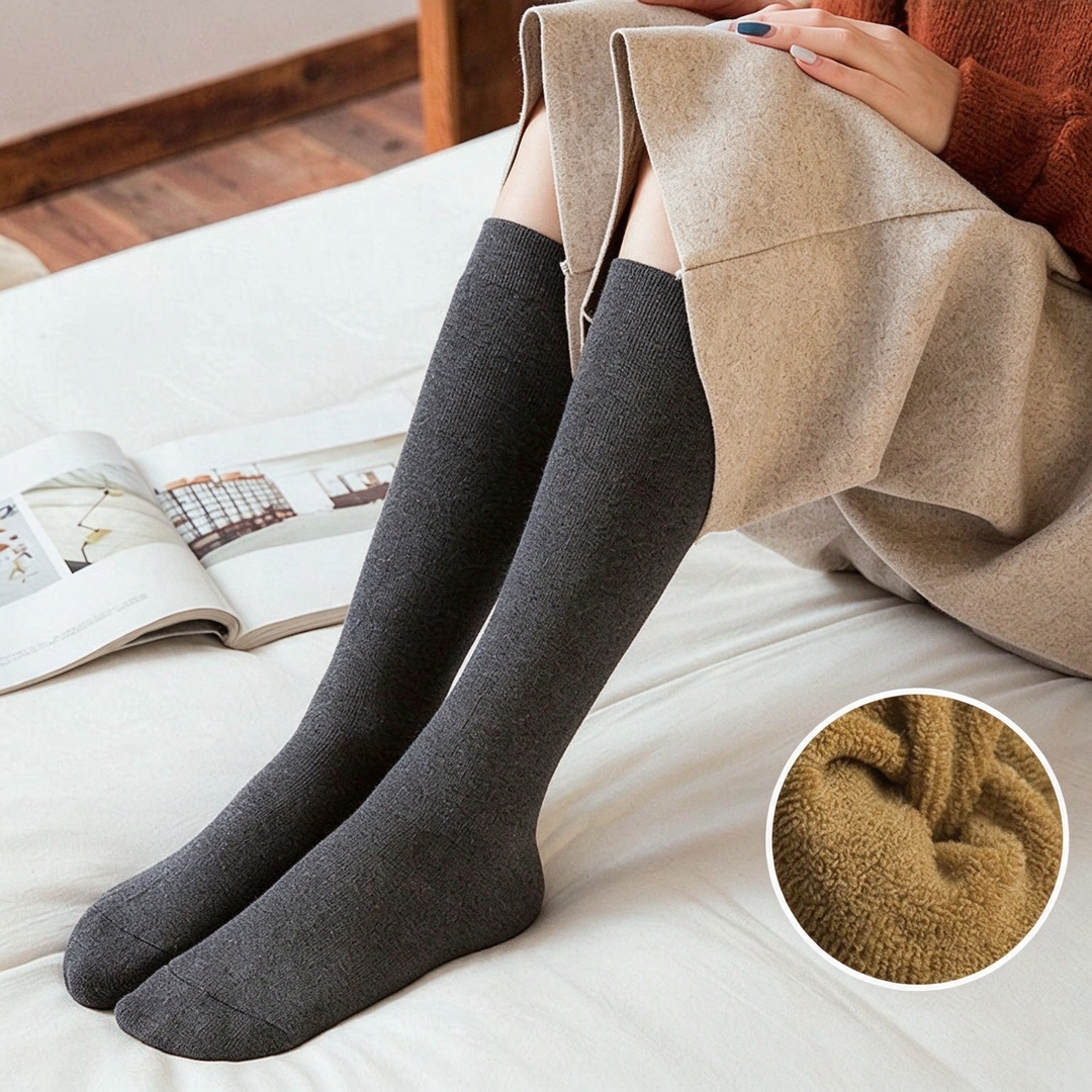 Warm Fleece-Lined Knee-High Socks