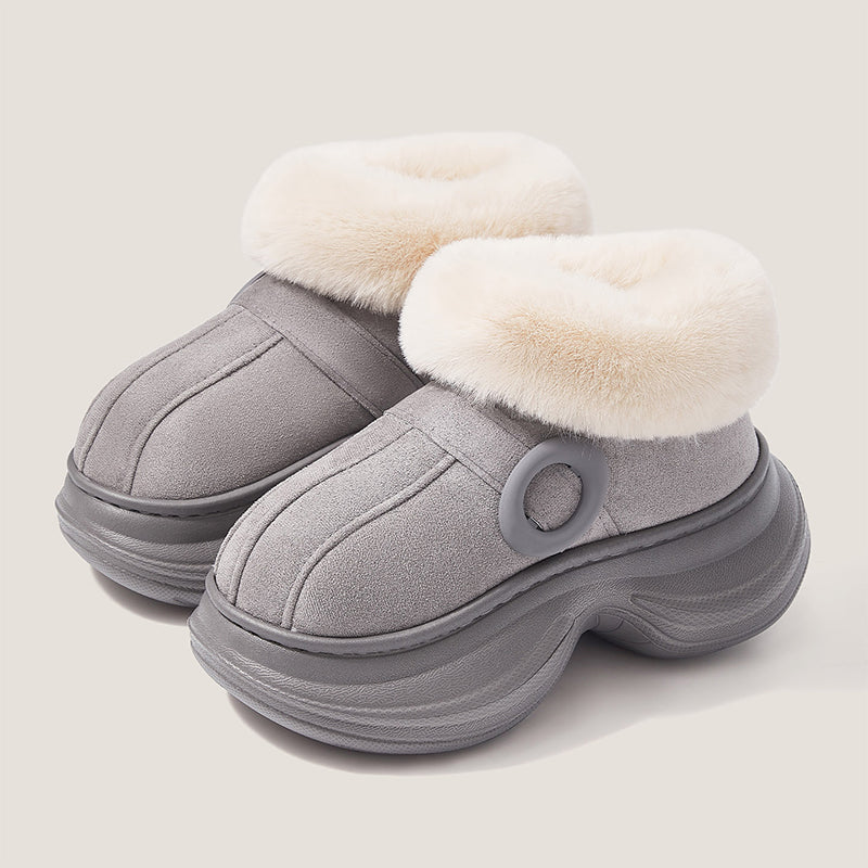 Cozy Fur-Lined Platform Ankle Boots