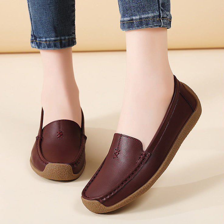 Ivory Moccasin Slip-On Loafers
