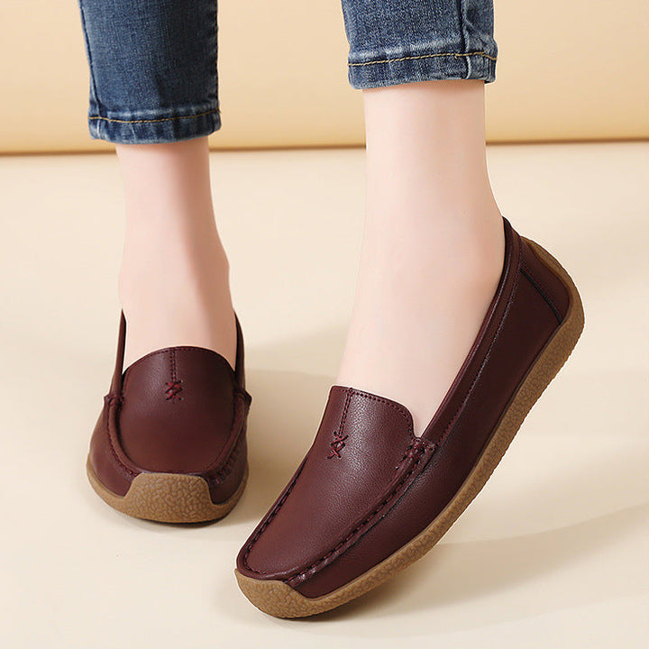 Ivory Moccasin Slip-On Loafers