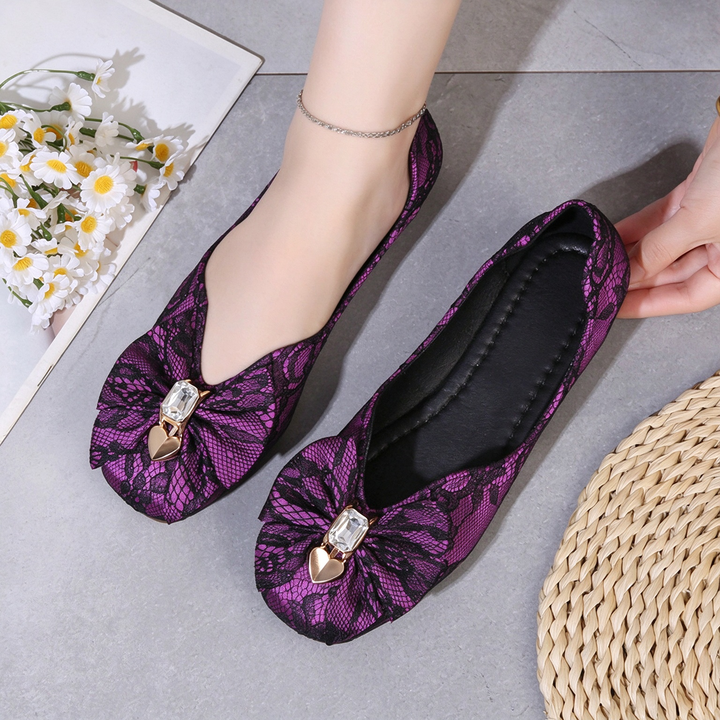 Lace Bow Flats