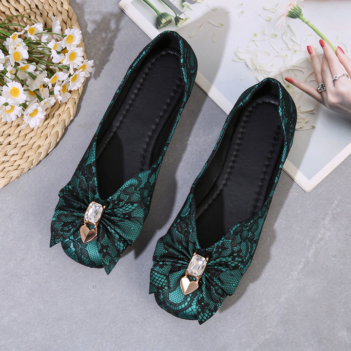 Lace Bow Flats