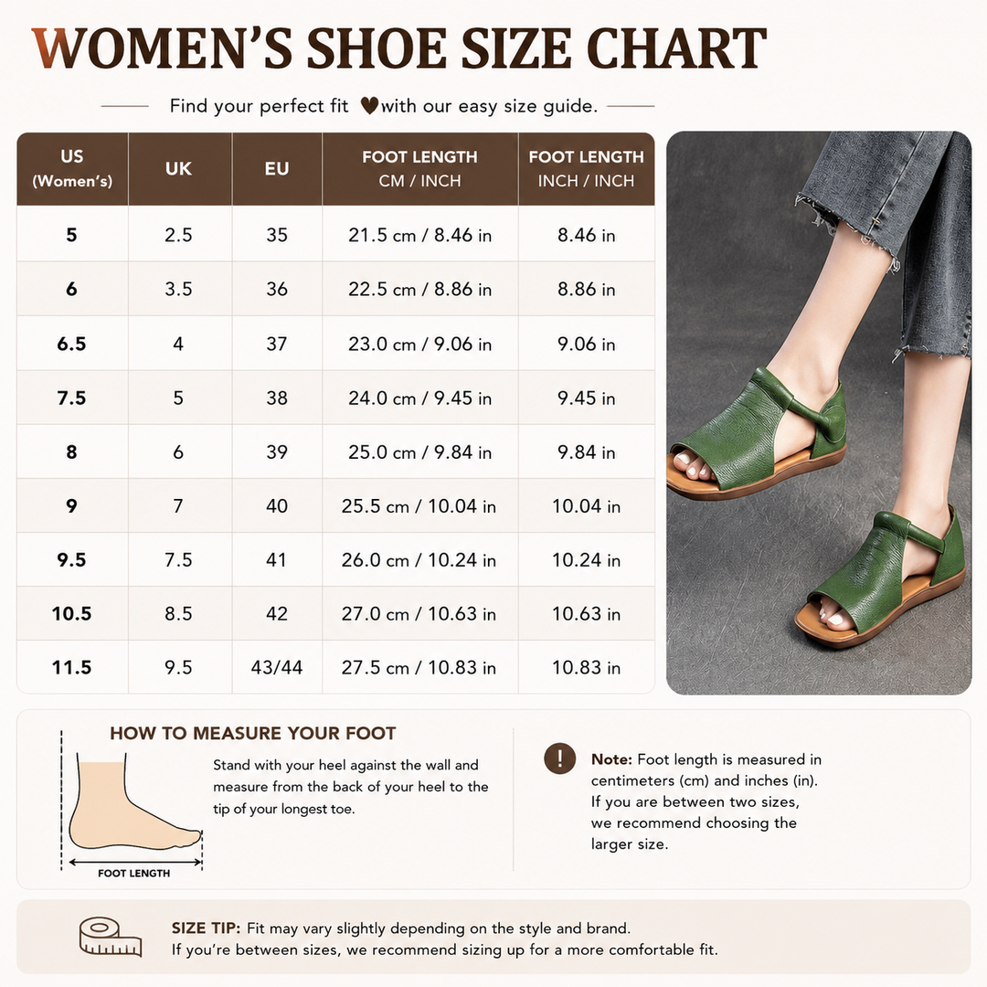 Retro Soft Leather Flat Roman Sandals for Women