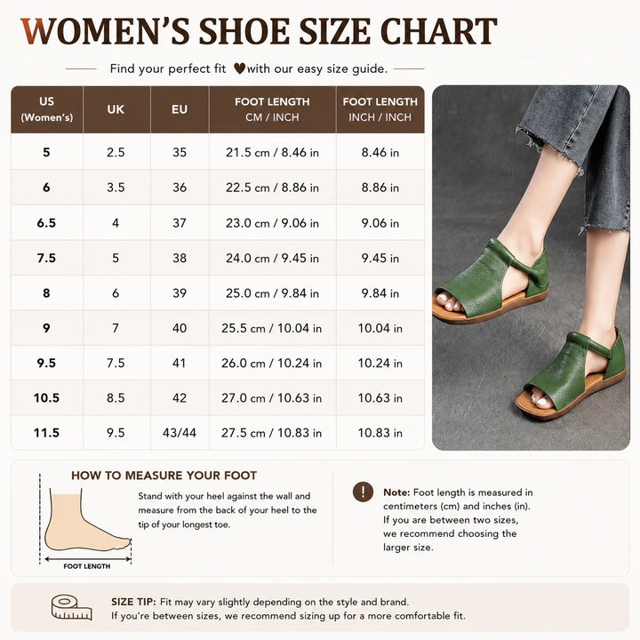 Retro Soft Leather Flat Roman Sandals for Women