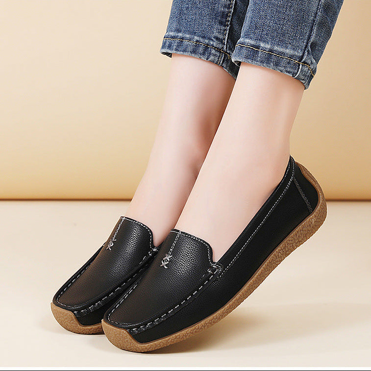 Ivory Moccasin Slip-On Loafers
