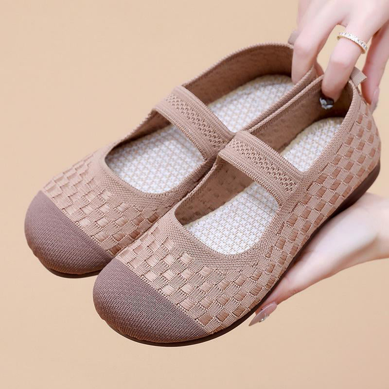 Woven Knit Mary Jane Comfort Flats