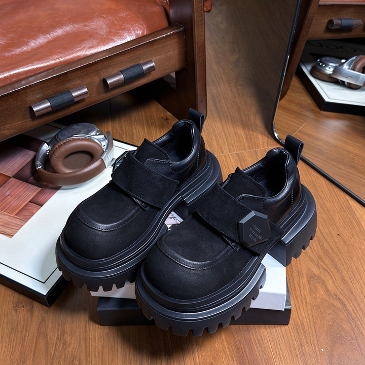 Chunky Velcro Platform Loafers