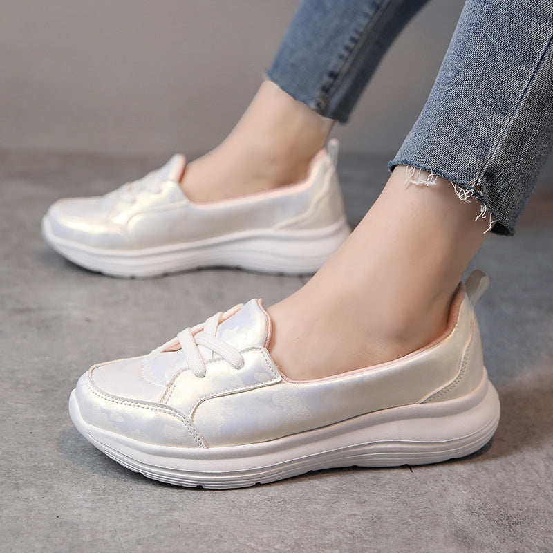Lightweight Lace-Up Slip-On Walking Shoes