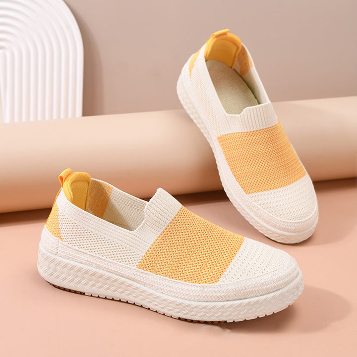Breathable Knit Slip-On Walking Shoes