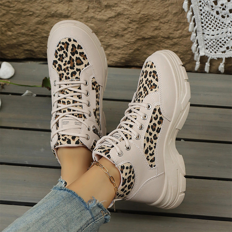 Leopard Print Platform Sneakers