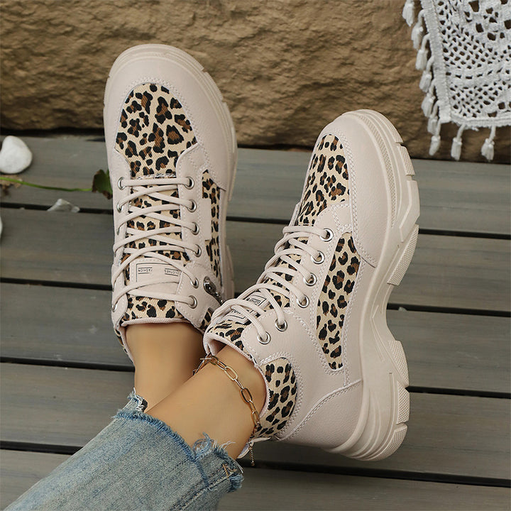 Leopard Print Platform Sneakers