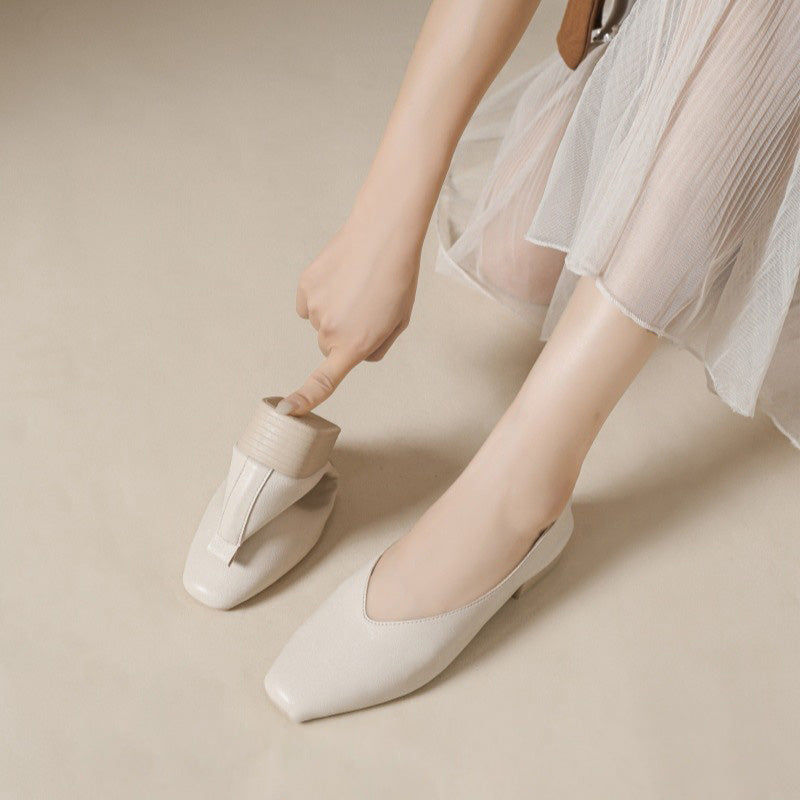 Classic Square Toe Block Heel Pumps