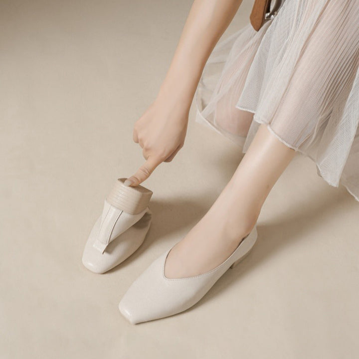 Classic Square Toe Block Heel Pumps