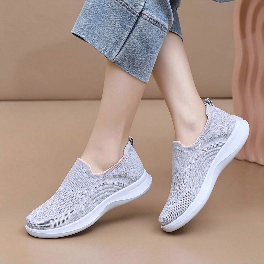 Breathable Knit Slip-On Walking Sneakers