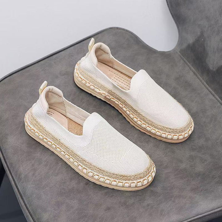 Chic Woven Knit Fisherman Flats