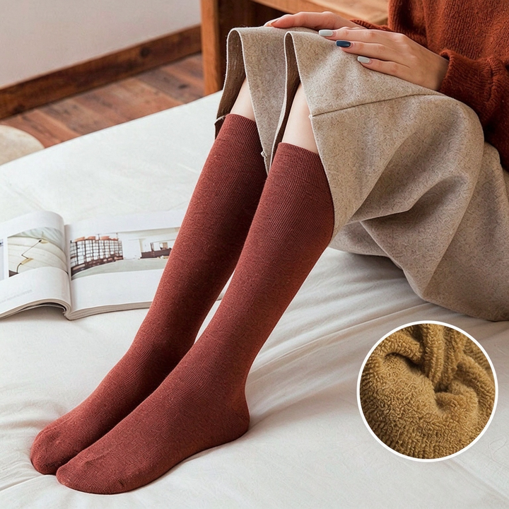 Warm Fleece-Lined Knee-High Socks
