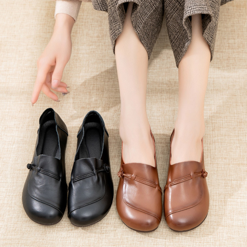 Retro Round Toe Comfort Loafers