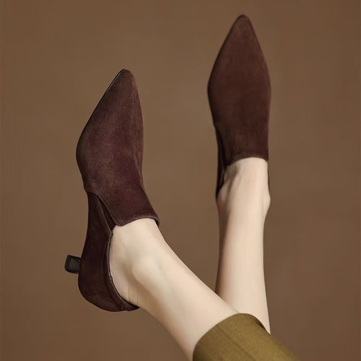 Pointed Toe Suede Pumps