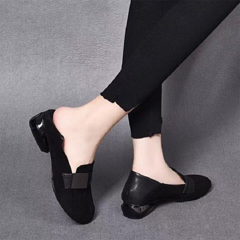 Classic Suede Low Heel Loafers