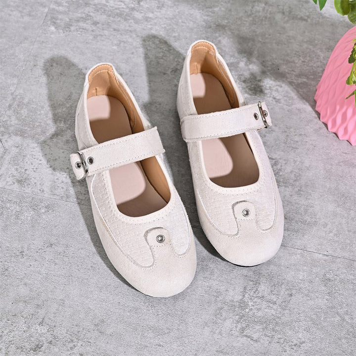 Vintage Buckle Mary Jane Flats