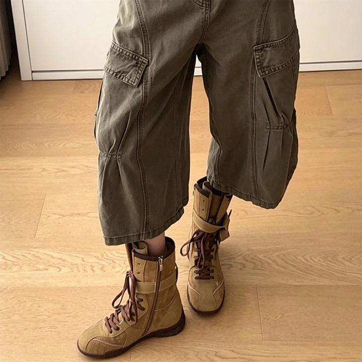 Retro Lace-Up Combat Boots