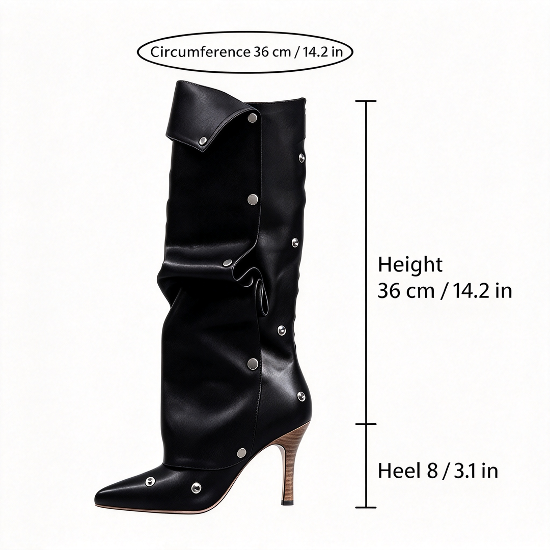 Slouchy Pointed Toe Stiletto Boots