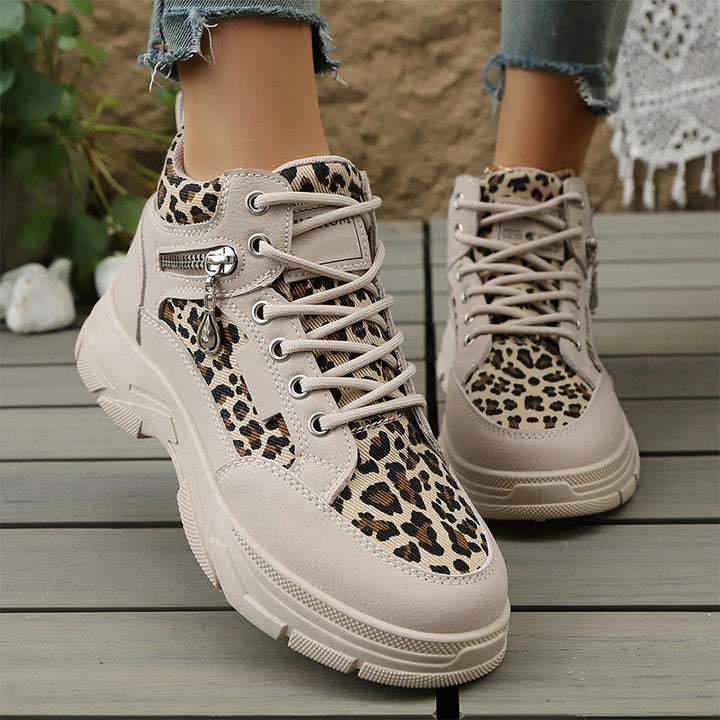 Leopard Print Platform Sneakers