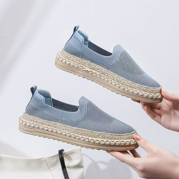 Chic Woven Knit Fisherman Flats