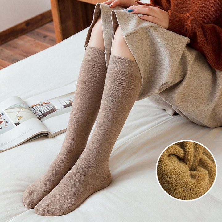 Warm Fleece-Lined Knee-High Socks