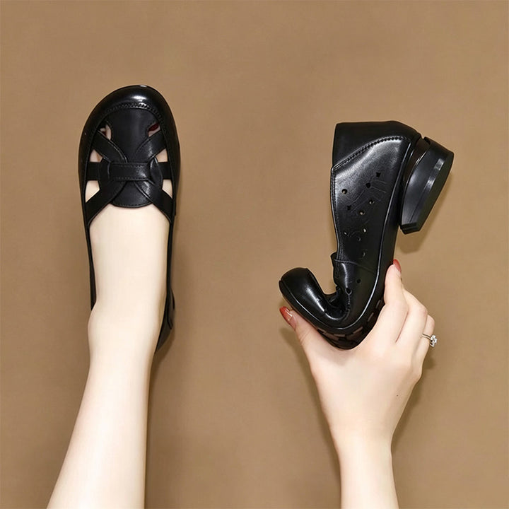 Vintage Cutout Comfort Flats