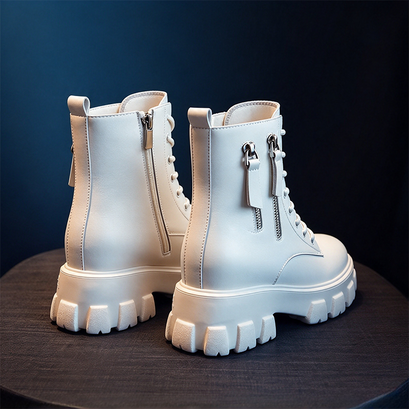 Chunky Platform Lace-Up Ankle Boots