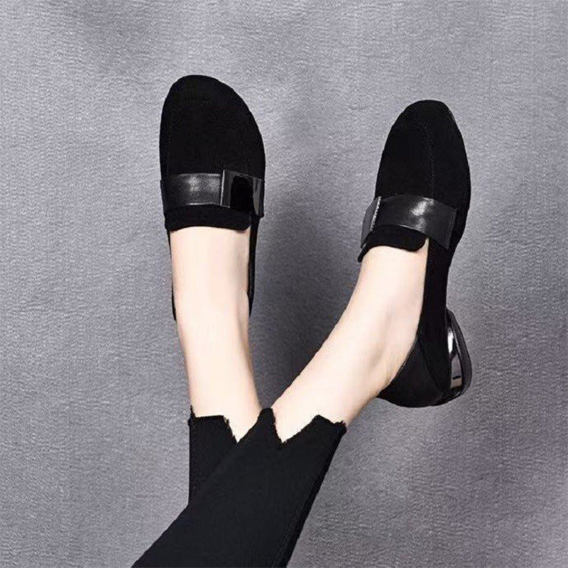 Classic Suede Low Heel Loafers